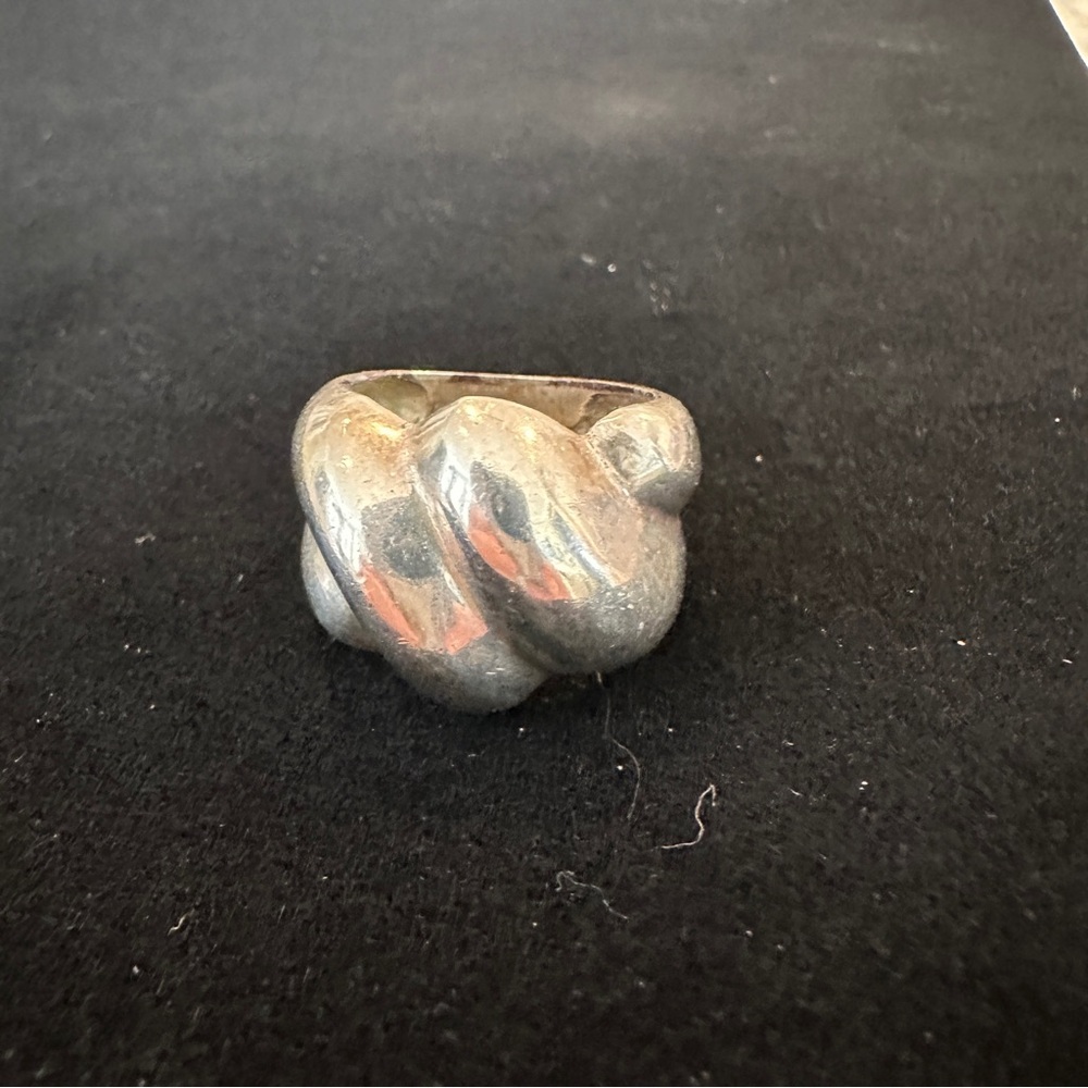 Bold Silver Statement Ring - image 6